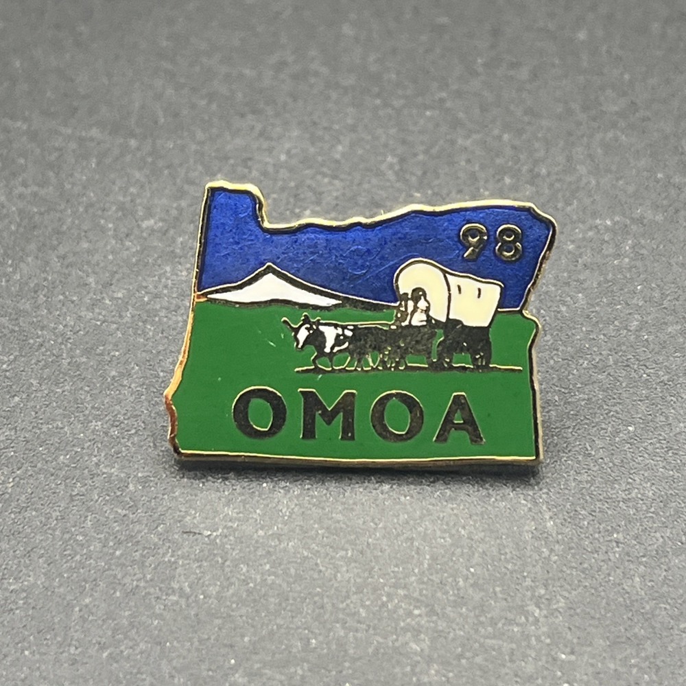 OMOA 1998 Covered Wagon Lapel Hat Pin